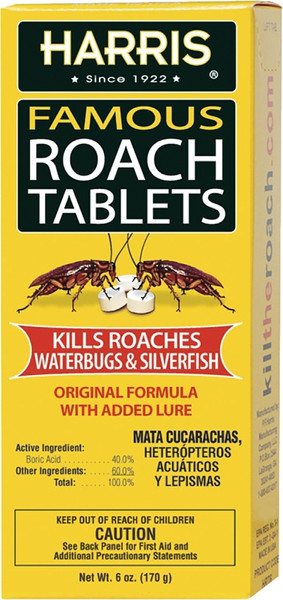 HARRIS HRT-6 Roach Tablet, Crystalline Solid, 6 oz [SKU: ORG6174593]
