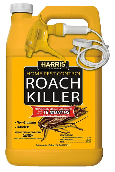 HARRIS HRS-128 Roach Killer, Liquid, Spray Application, 1 gal [SKU: ORG6187645]