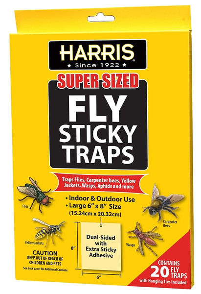 HARRIS Super Sized Series LFT-20 Fly Sticky Trap, Glue Trap [SKU: ORG4456257]
