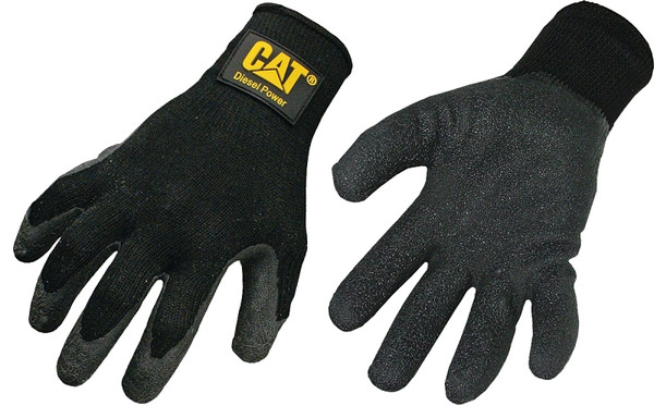 Cat CAT017400J Protective Gloves, Jumbo, Knit Wrist Cuff, Cotton/Polyester Glove, Black [SKU: ORG3220191]