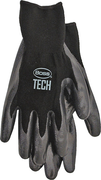 BOSS TECH 7820X Gloves, XL, Knit Wrist Cuff, Foam-Nitrile Coating, Nylon Glove, Black [SKU: ORG3980158]