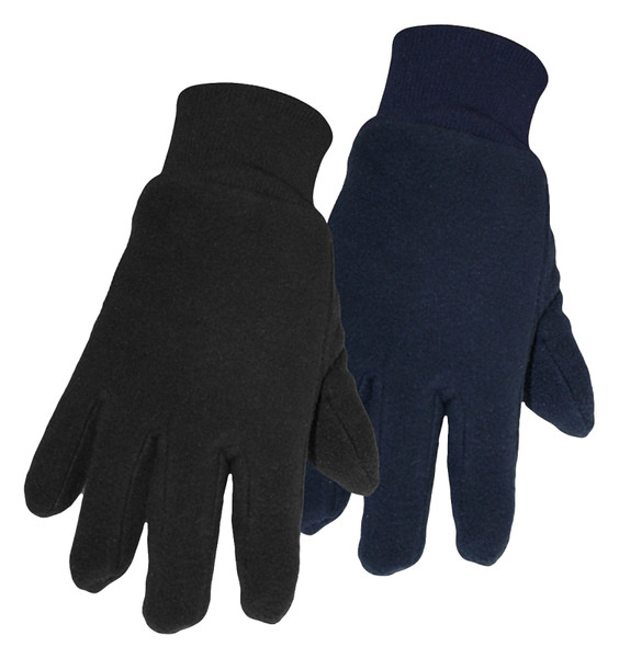 GLOVES LINED NAVY FLEECE LARGE [SKU: ORG0592428]