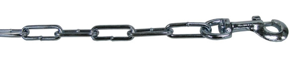 Boss Pet PDQ 09415 Tie-Out Chain, Welded Link, 15 ft L Belt/Cable, Steel, For: Dogs Up to 125 lb [SKU: ORG1867811]