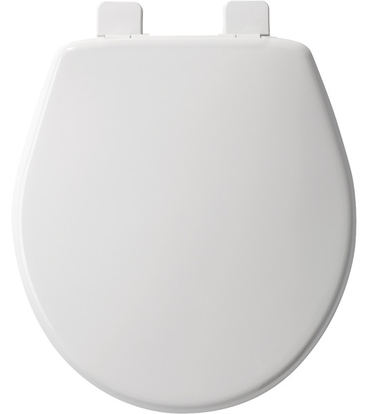 Mayfair 580ARSL 000 Toilet Seat, Round, Plastic, White, Top-Tite Hinge [SKU: ORG7151137]