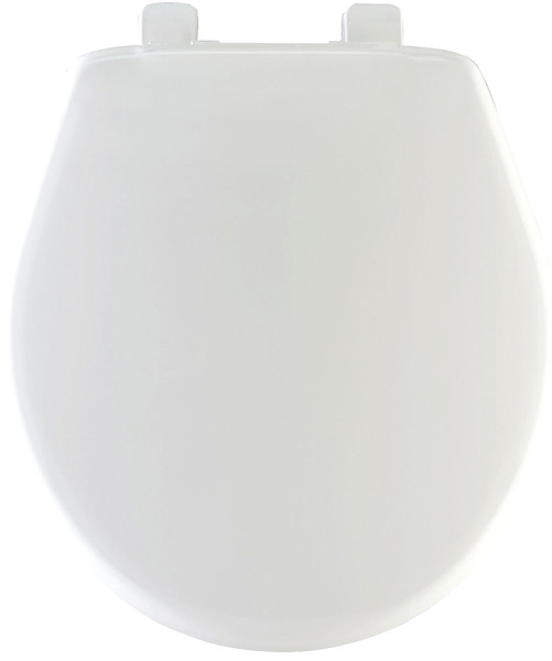 Mayfair 80SLOW000 Toilet Seat, Round, Plastic, White, Hex-Tite Hinge [SKU: ORG6915276]