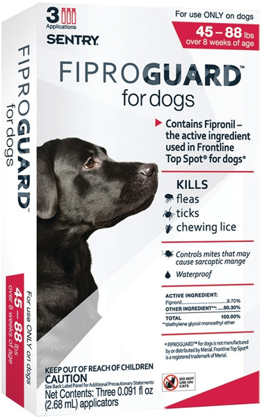 SENTRY Fiproguard 02952 Flea and Tick Squeeze-On, Liquid, 3 Count [SKU: ORG3985470]