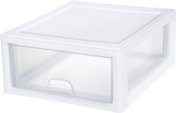 Sterilite 23018006 Stackable Drawer, 16 qt Capacity, 1-Drawer, Plastic, 14-3/8 in OAW, 17 in OAH, 6-7/8 in OAD [SKU: ORG1059997]