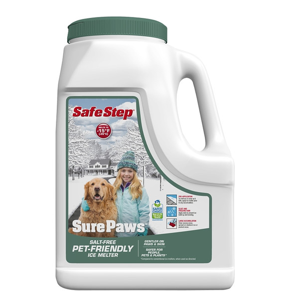 Safe Step Sure Paws 56708 Ice Melter, Crystal, White, Odorless, 8 lb Jug [SKU: ORG4882924]