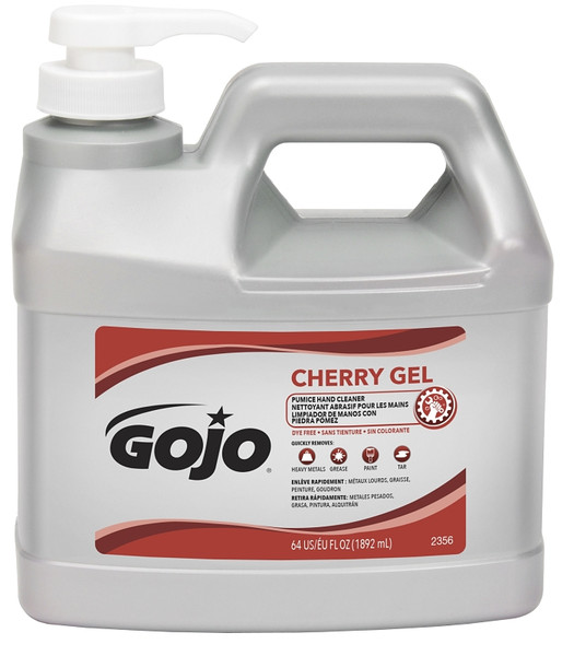 GOJO 2356-04 Hand Cleaner, Gel, Red, Cherry, 0.5 gal Bottle [SKU: ORG5369889]
