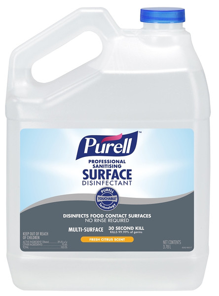 PURELL 4342-04 Professional Surface Disinfectant, 128 fl-oz, Liquid, Citrus, Colorless [SKU: ORG5370051]