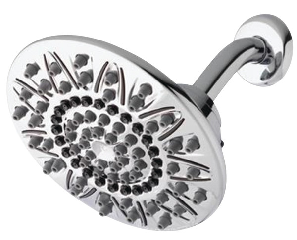 Waterpik ASR-733E Shower Head, Round, 1.8 gpm, 1/2 in Connection, 7-Spray Function, Plastic, Chrome, 7 in Dia [SKU: ORG5733068]