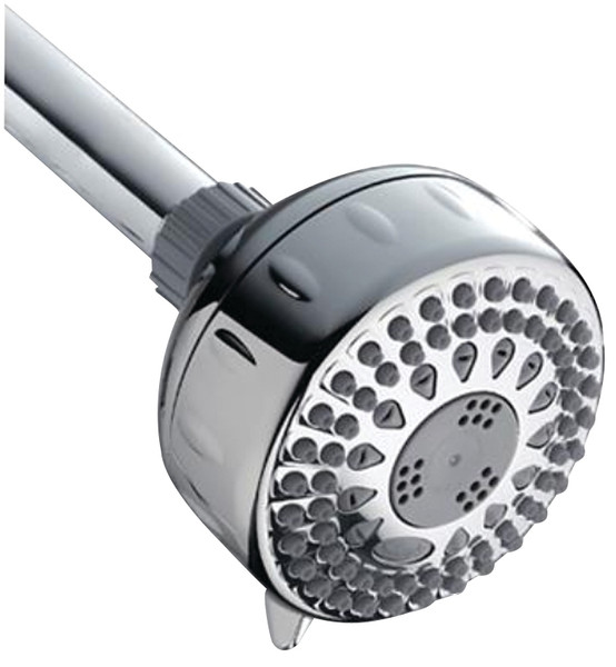 Waterpik PowerSpray+ Series TRS-523E Shower Head, Round, 1.8 gpm, 1/2 in Connection, NPT, 5-Spray Function, Plastic [SKU: ORG8452377]