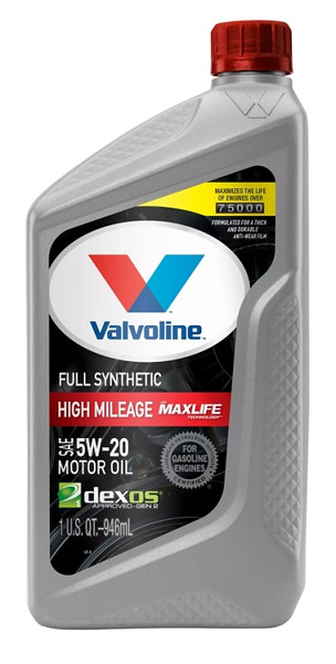 VALVOLINE 849644 Motor Oil, 5W-20, 1 qt Bottle [SKU: ORG4001442]