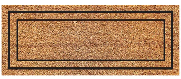 AMERICO HOME Natural CoCo 77FLCLB025 Classical Border Door Mat, 60 in L, 24 in W, Rectangular, Natural Pattern, Tan [SKU: ORG0815035]