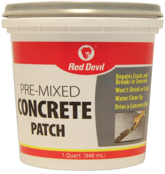 Red Devil 0644 Concrete Patch, Gray, 1 qt Tub [SKU: ORG7823628]
