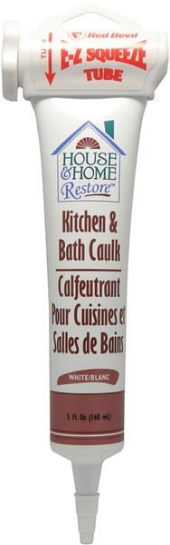 Red Devil 0838 Caulk, White, -20 to 180 deg F, 5 oz Squeeze Tube [SKU: ORG0581066]