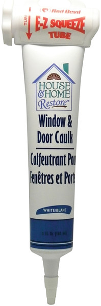 Red Devil 0848 Window and Door Caulk, White, -20 to 180 deg F, 5 fl-oz Squeeze Tube [SKU: ORG7325541]