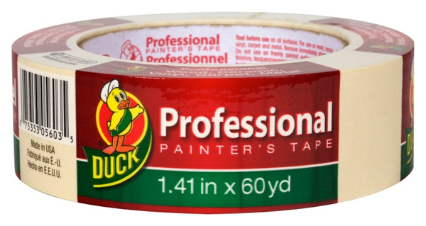 Duck Professional 1362489 Painter's Tape, 60 yd L, 1.41 in W, Beige [SKU: ORG1101344]