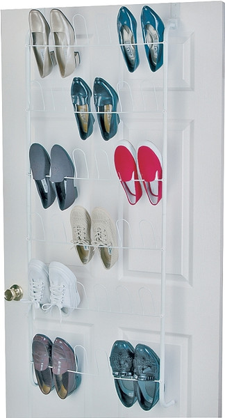 ClosetMaid 804000 Shoe Rack, 22-5/8 in W, 5 in H, Steel, White [SKU: ORG6576052]