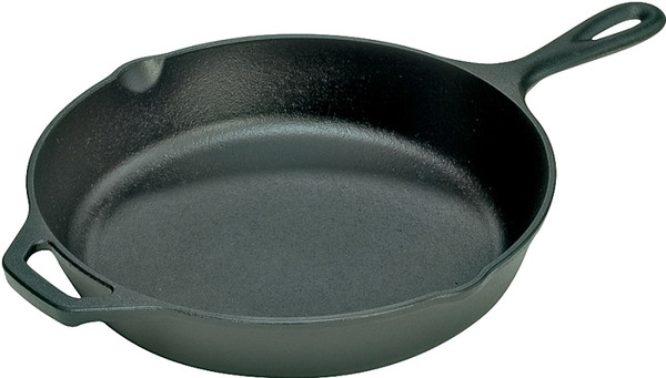 Lodge L12SK3 Pre-Seasoned Skillet with Handle, 13-1/4 in Dia, Iron, Black [SKU: ORG3550092]