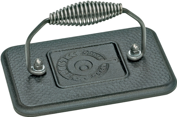 Lodge LGP3 Grill Press, 6-3/4 in L, 4-1/2 in W, Rectangular, Iron, Cool Grip Handle [SKU: ORG5719042]