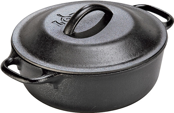Lodge L2SP3 Serving Pot With Cover, 2 qt Capacity, Cast Iron [SKU: ORG2390102]