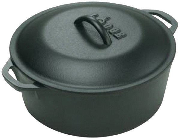 Lodge L8DOL3 Dutch Oven, 5 qt Capacity, Iron, Black, 10-1/4 in Dia, Loop Handle [SKU: ORG3094752]
