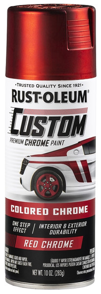 RUST-OLEUM AUTOMOTIVE 340561 Premium Custom Paint, Chrome, Red, 10 oz, Aerosol Can [SKU: ORG7448046]