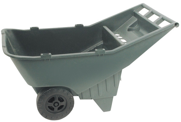 Rubbermaid 370612714 Lawn Cart, 200 lb, HDPE Deck, 2-Wheel, 11 in Wheel, Green [SKU: ORG6145767]