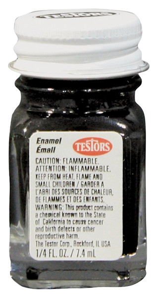 TESTORS 1149TT Craft Paint, Flat, Black, 0.25 oz, Bottle [SKU: ORG8942500]