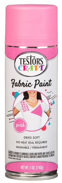 TESTORS 344362 Fabric Spray Paint, Matte, Pink, 5 oz, Aerosol Can [SKU: ORG2429819]