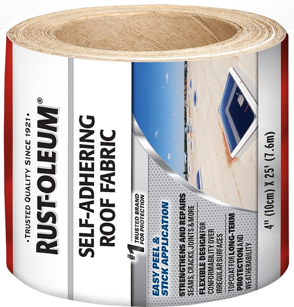 RUST-OLEUM 345651 Self-Adhering Roof Fabric, 4 in x 25 ft Roll [SKU: ORG2431070]