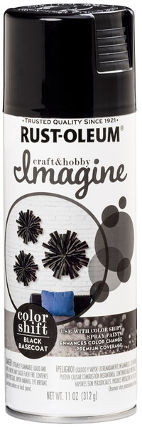 RUST-OLEUM Imagine Craft & Hobby 345664 Spray Paint, Black, 11 oz, Aerosol Can [SKU: ORG2429892]