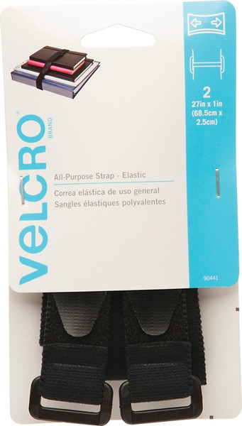 VELCRO Brand 90441 Fastener, 1 in W, 27 in L, Velcro, Black [SKU: ORG7968779]