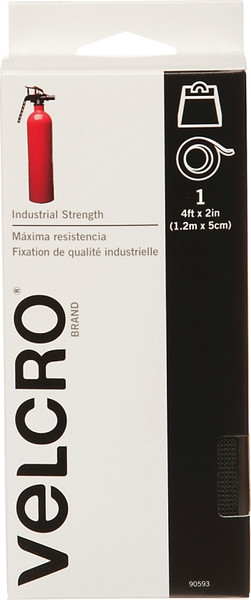 VELCRO Brand 90593 Fastener, 2 in W, 4 ft L, Nylon, Black [SKU: ORG6268965]