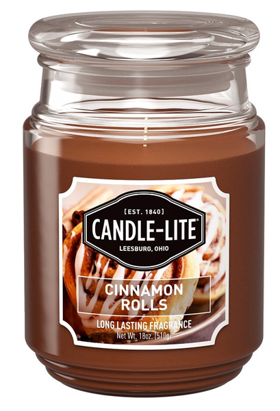 CANDLE-LITE 3297549 Jar Candle, Cinnamon Pecan Swirl Fragrance, Caramel Brown Candle, 70 to 110 hr Burning [SKU: ORG7817851]
