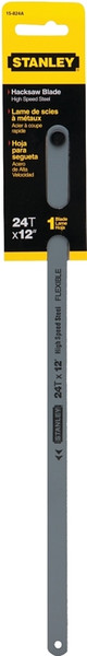 STANLEY 15-824A Hacksaw Blade, 12 in L, 24 TPI, Steel Cutting Edge [SKU: ORG6794259]
