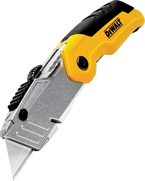 DeWALT DWHT10035L Utility Knife, 2-1/2 in L Blade, Stainless Steel Blade, Long Handle, Black/Yellow/Silver Handle [SKU: ORG5408737]
