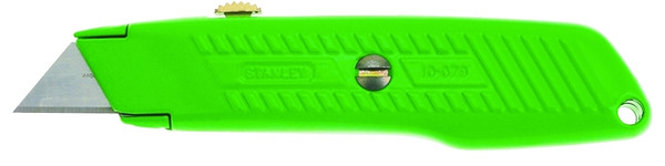 STANLEY 10-179 Utility Knife, 2-7/16 in L Blade, 3 in W Blade, HCS Blade, Contour-Grip Handle, Green Handle [SKU: ORG6794044]