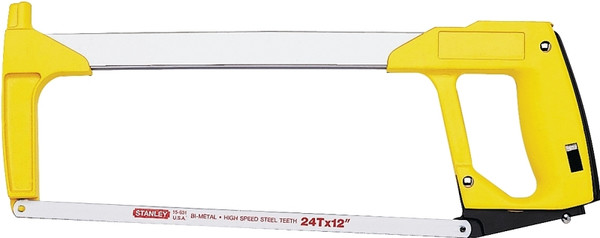 STANLEY 15-113 Hacksaw, 12 in L Blade, 24 TPI, 3-7/8 in D Throat, Plastic/Rubber Handle [SKU: ORG6163414]