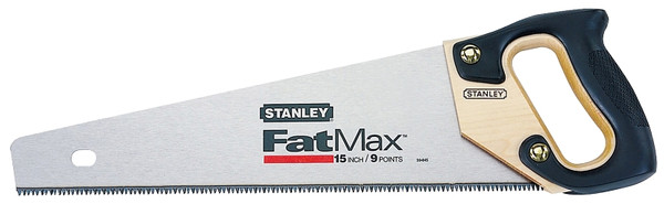 STANLEY 20-045 Handsaw, 15 in L Blade, 8 TPI, Ergonomic Handle, Rubber/Wood Handle [SKU: ORG4733531]