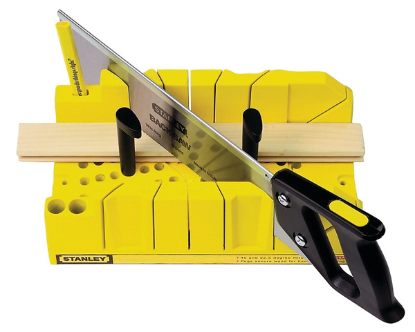 STANLEY 20-600 Clamping Mitre Box, 14 in W Cutting, 45/90 deg, 45 deg Face Angle, 22.5 deg Octagonal Cutting Slot [SKU: ORG6087902]
