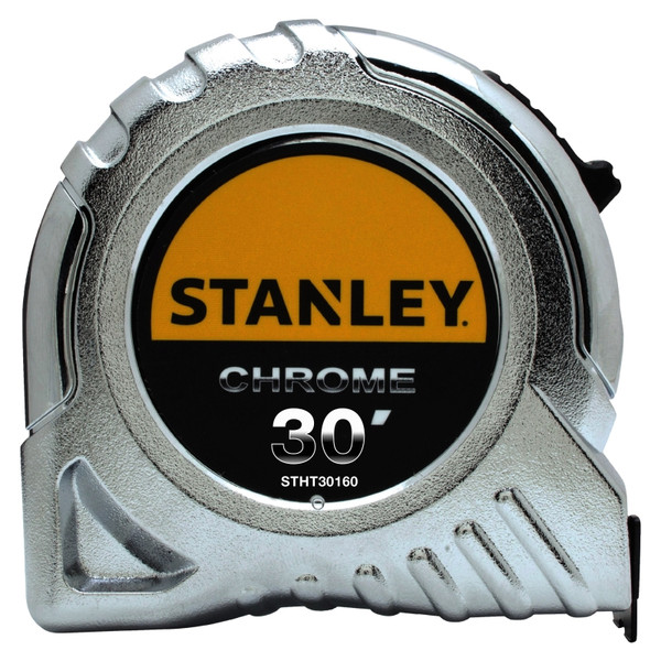 STANLEY STHT30160W Tape Measure, 30 ft L Blade, 1 in W Blade, Chrome Case [SKU: ORG1755107]