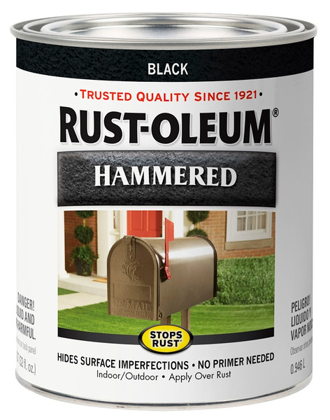 RUST-OLEUM Stops Rust 352847 Protective Enamel Paint, Black, 1 qt [SKU: ORG2430882]