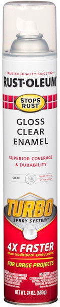 Stops Rust 353345 Protective Enamel with Turbo Spray System, Gloss, Clear, 24 oz, Aerosol Can [SKU: ORG2430916]
