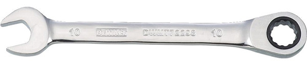 DeWALT DWMT72298OSP Combination Wrench, Metric, 10 mm Head, 5-5/32 in L, 12-Point, Chrome, Comfort-Grip Handle [SKU: ORG7514896]