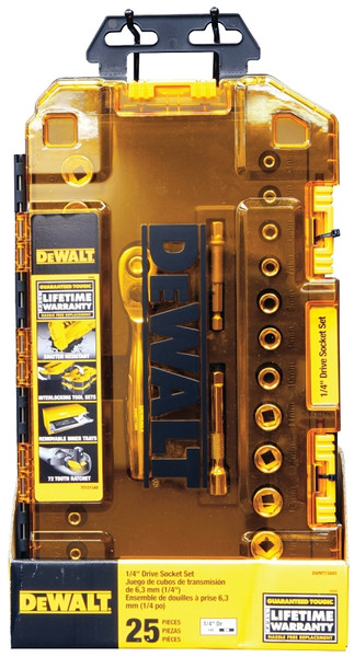 DeWALT DWMT73805 Socket Set, 25-Piece, Chrome Vanadium, Polished Chrome Vanadium [SKU: ORG7515059]
