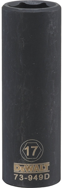 DeWALT DWMT73949OSP Impact Socket, 17 mm Socket, 1/2 in Drive, 6-Point, CR-440 Steel, Black Oxide [SKU: ORG7515299]