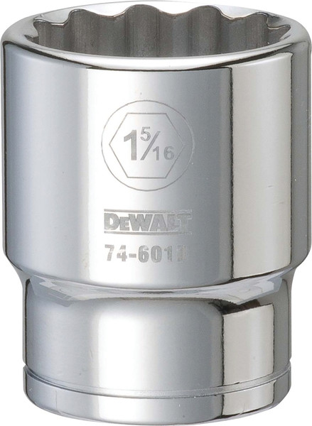 DeWALT DWMT74601OSP Drive Socket, 1-5/16 in Socket, 3/4 in Drive, 12-Point, Vanadium Steel, Polished Chrome [SKU: ORG7516487]