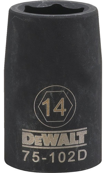 DeWALT DWMT75102OSP Deep Impact Socket, 14 mm Socket, 1/2 in Drive, 6-Point, Steel, Black Oxide [SKU: ORG7516693]